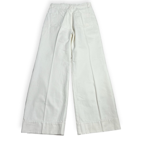 FRAME le baggy wide leg palazzo jeans in vintage white size 27 - Picture 4 of 6